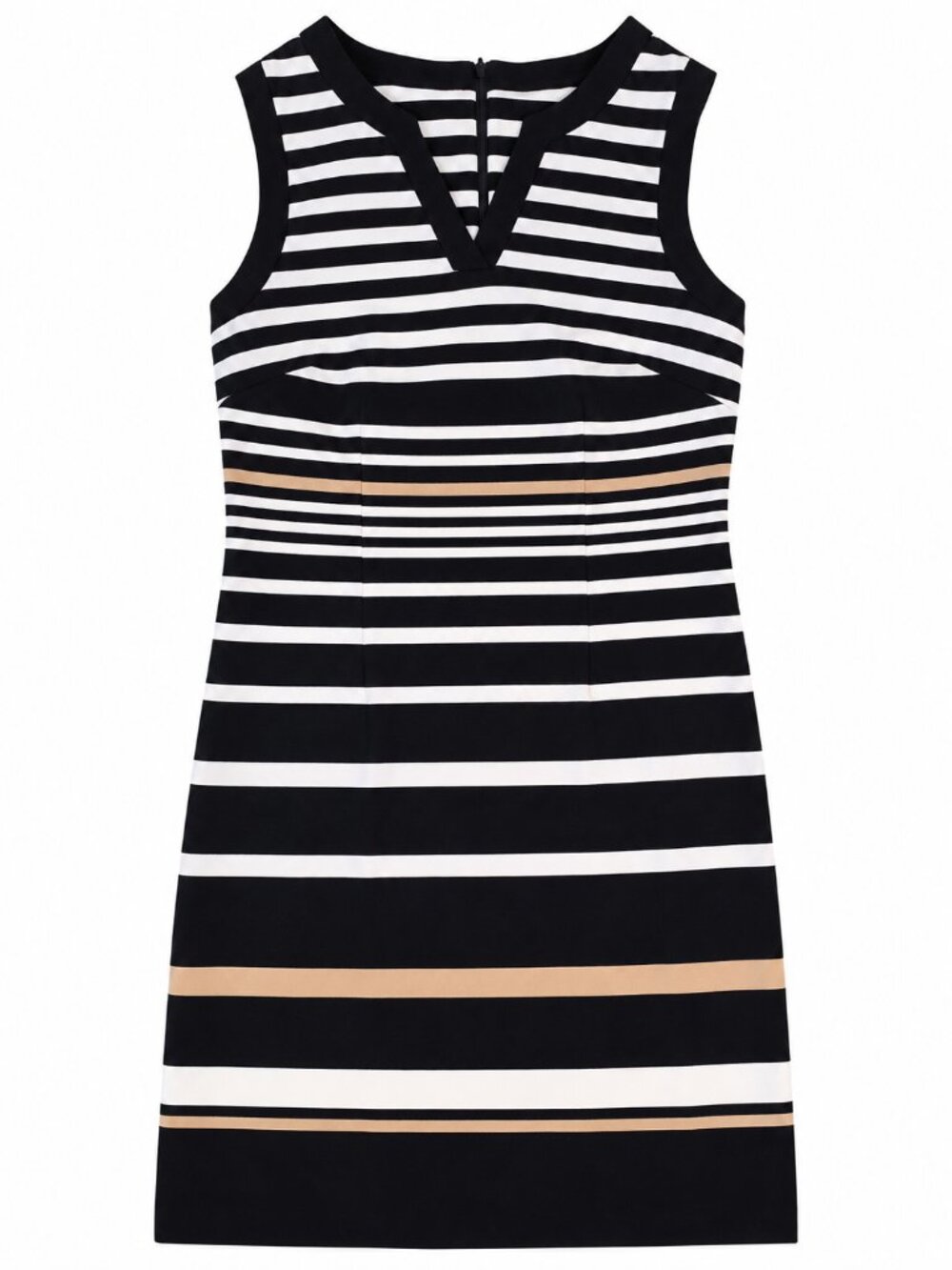 ILE New York Size 12 Striped Sleeveless Sheath Dress